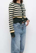 Load image into Gallery viewer, Modern x CES FEMME Green Striped Knit Cardigan (XS-M)
