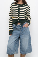 Load image into Gallery viewer, Modern x CES FEMME Green Striped Knit Cardigan (XS-M)