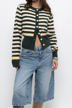 Load image into Gallery viewer, Modern x CES FEMME Green Striped Knit Cardigan (XS-M)