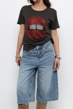 Load image into Gallery viewer, LAUREN MOSHI x Rhinestone Lips Soft Tee (XS-M)