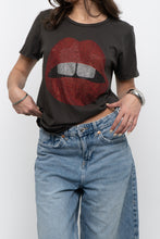 Load image into Gallery viewer, LAUREN MOSHI x Rhinestone Lips Soft Tee (XS-M)