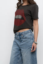 Load image into Gallery viewer, LAUREN MOSHI x Rhinestone Lips Soft Tee (XS-M)