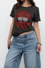 Load image into Gallery viewer, LAUREN MOSHI x Rhinestone Lips Soft Tee (XS-M)