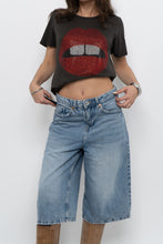 Load image into Gallery viewer, LAUREN MOSHI x Rhinestone Lips Soft Tee (XS-M)