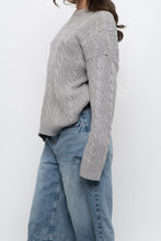 Load image into Gallery viewer, Modern x Grey Cableknit Cotton-blend Sweater (XS-L)