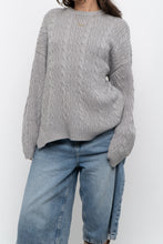Load image into Gallery viewer, Modern x Grey Cableknit Cotton-blend Sweater (XS-L)