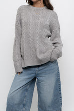 Load image into Gallery viewer, Modern x Grey Cableknit Cotton-blend Sweater (XS-L)