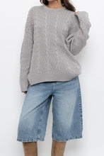 Load image into Gallery viewer, Modern x Grey Cableknit Cotton-blend Sweater (XS-L)