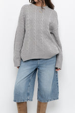 Load image into Gallery viewer, Modern x Grey Cableknit Cotton-blend Sweater (XS-L)