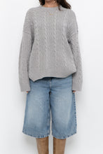 Load image into Gallery viewer, Modern x Grey Cableknit Cotton-blend Sweater (XS-L)