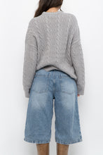 Load image into Gallery viewer, Modern x Grey Cableknit Cotton-blend Sweater (XS-L)