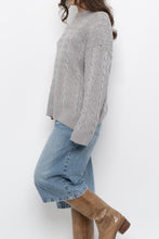 Load image into Gallery viewer, Modern x Grey Cableknit Cotton-blend Sweater (XS-L)