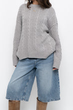 Load image into Gallery viewer, Modern x Grey Cableknit Cotton-blend Sweater (XS-L)