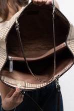 Load image into Gallery viewer, Vintage x RALPH LAUREN Beige, Brown Houndstooth Oversized Purse