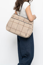Load image into Gallery viewer, Vintage x RALPH LAUREN Beige, Brown Houndstooth Oversized Purse