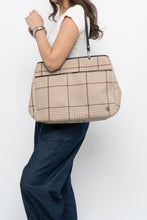 Load image into Gallery viewer, Vintage x RALPH LAUREN Beige, Brown Houndstooth Oversized Purse