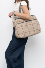 Load image into Gallery viewer, Vintage x RALPH LAUREN Beige, Brown Houndstooth Oversized Purse
