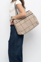 Load image into Gallery viewer, Vintage x RALPH LAUREN Beige, Brown Houndstooth Oversized Purse