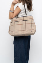 Load image into Gallery viewer, Vintage x RALPH LAUREN Beige, Brown Houndstooth Oversized Purse