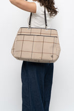 Load image into Gallery viewer, Vintage x RALPH LAUREN Beige, Brown Houndstooth Oversized Purse