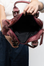 Load image into Gallery viewer, Vintage x Red, Pink Snakeskin Leather Purse