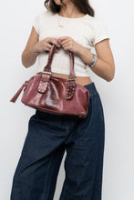 Load image into Gallery viewer, Vintage x Red, Pink Snakeskin Leather Purse