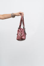Load image into Gallery viewer, Vintage x Red, Pink Snakeskin Leather Purse