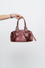 Load image into Gallery viewer, Vintage x Red, Pink Snakeskin Leather Purse