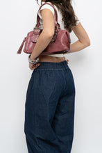 Load image into Gallery viewer, Vintage x Red, Pink Snakeskin Leather Purse