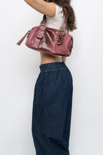 Load image into Gallery viewer, Vintage x Red, Pink Snakeskin Leather Purse