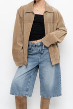 Load image into Gallery viewer, Vintage x Beige Suede Bomber Jacket (S-L)