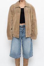 Load image into Gallery viewer, Vintage x Beige Suede Bomber Jacket (S-L)