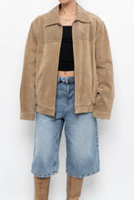Load image into Gallery viewer, Vintage x Beige Suede Bomber Jacket (S-L)
