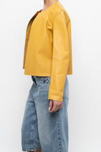 Load image into Gallery viewer, Vintage x ANTONELLI FIRENZE Yellow Lambskin Leather Jacket (XS, S)