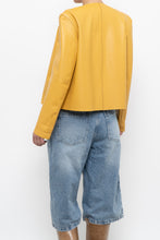 Load image into Gallery viewer, Vintage x ANTONELLI FIRENZE Yellow Lambskin Leather Jacket (XS, S)