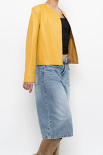 Load image into Gallery viewer, Vintage x ANTONELLI FIRENZE Yellow Lambskin Leather Jacket (XS, S)