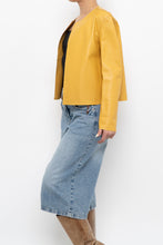 Load image into Gallery viewer, Vintage x ANTONELLI FIRENZE Yellow Lambskin Leather Jacket (XS, S)