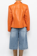 Load image into Gallery viewer, Vintage x NEW TREND Orange Leather Jacket (XS-S)