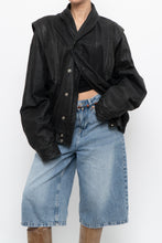 Load image into Gallery viewer, Vintage x Made in Canada x THE LEATHER RANCH Black Suede Croc Bomber (S-L)
