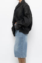 Load image into Gallery viewer, Vintage x Made in Canada x THE LEATHER RANCH Black Suede Croc Bomber (S-L)