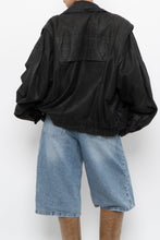 Load image into Gallery viewer, Vintage x Made in Canada x THE LEATHER RANCH Black Suede Croc Bomber (S-L)