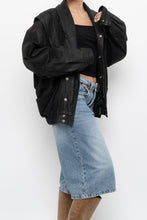 Load image into Gallery viewer, Vintage x Made in Canada x THE LEATHER RANCH Black Suede Croc Bomber (S-L)