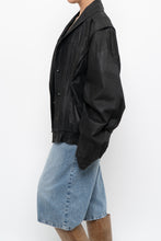Load image into Gallery viewer, Vintage x Made in Canada x THE LEATHER RANCH Black Suede Croc Bomber (S-L)