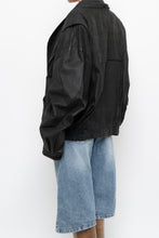 Load image into Gallery viewer, Vintage x Made in Canada x THE LEATHER RANCH Black Suede Croc Bomber (S-L)