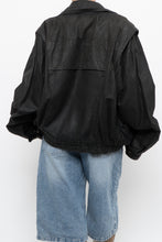 Load image into Gallery viewer, Vintage x Made in Canada x THE LEATHER RANCH Black Suede Croc Bomber (S-L)