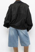 Load image into Gallery viewer, Vintage x Made in Canada x THE LEATHER RANCH Black Suede Croc Bomber (S-L)