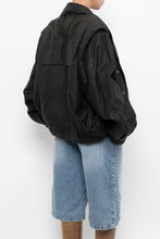 Load image into Gallery viewer, Vintage x Made in Canada x THE LEATHER RANCH Black Suede Croc Bomber (S-L)
