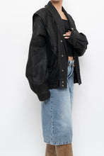 Load image into Gallery viewer, Vintage x Made in Canada x THE LEATHER RANCH Black Suede Croc Bomber (S-L)
