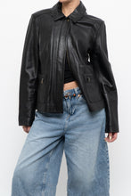 Load image into Gallery viewer, Vintage x ALFANI Black Leather Jacket (XS-M)