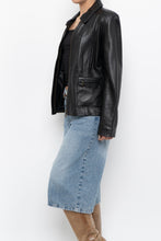 Load image into Gallery viewer, Vintage x ALFANI Black Leather Jacket (XS-M)
